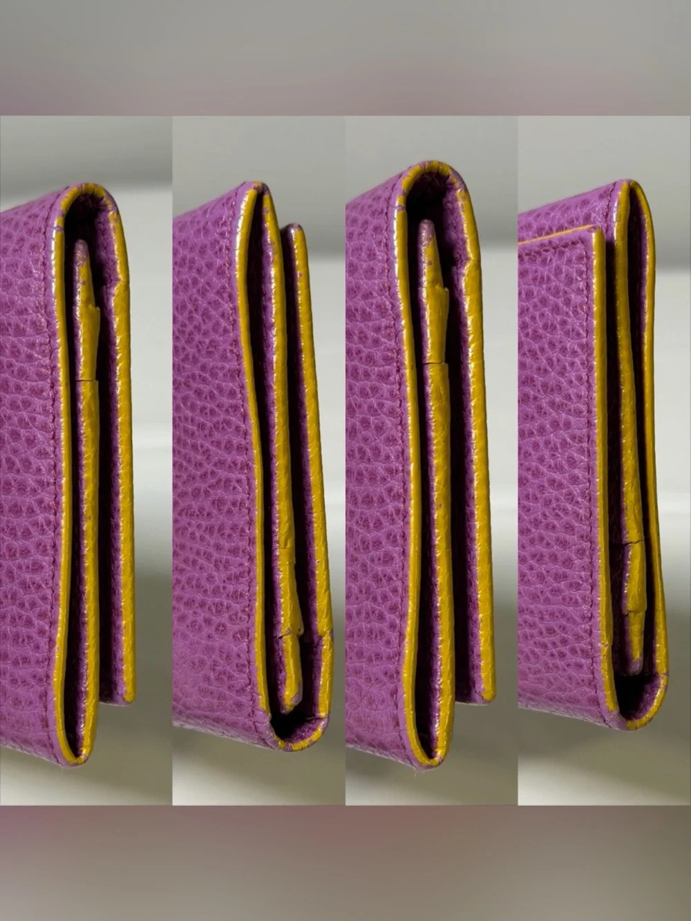Fendi purple pebbled leather wallet - Picture 3 of 16